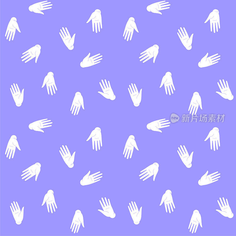 Seamles pattern of hands gestures